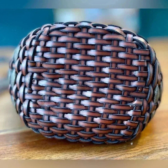 Fendi 14014 | Pequin & Leather | Crossbody Mini Bucket Bag - Picture 6 of 13